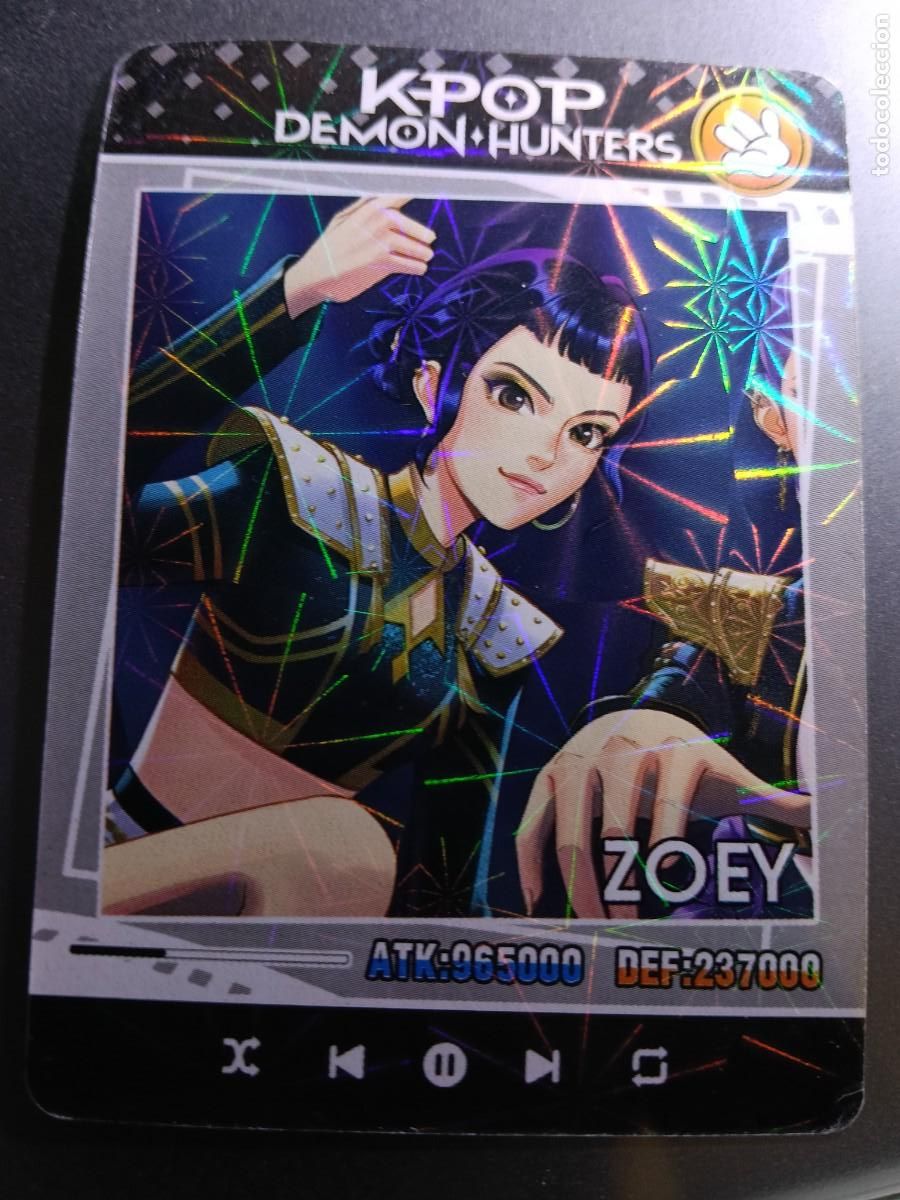 Colecionismo Cromos antigos: CROMO K-POP DEMON HUNTERS ZOEY CARTA NEGRO