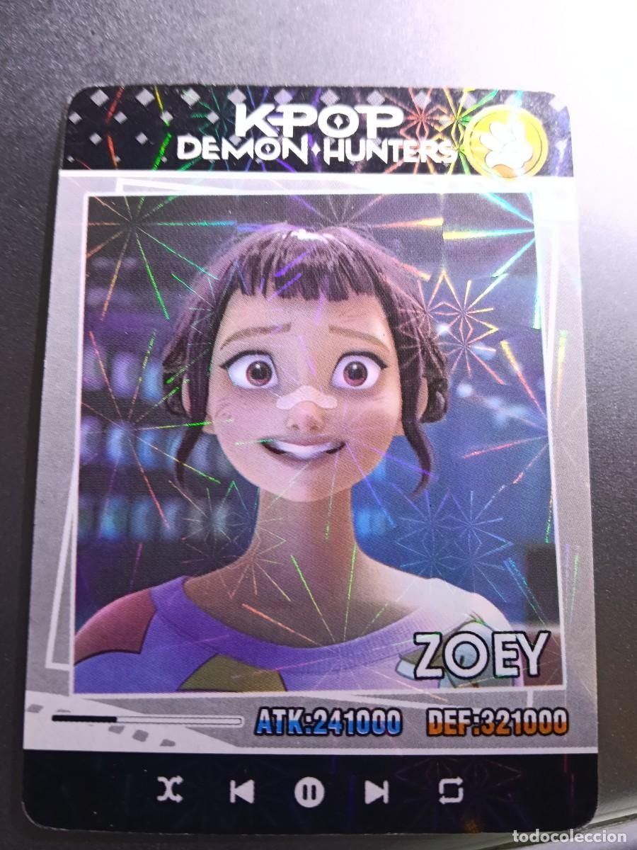 Coleccionismo cromos antiguos: CROMO K-POP DEMON HUNTERS ZOEY CARTA NEGRO