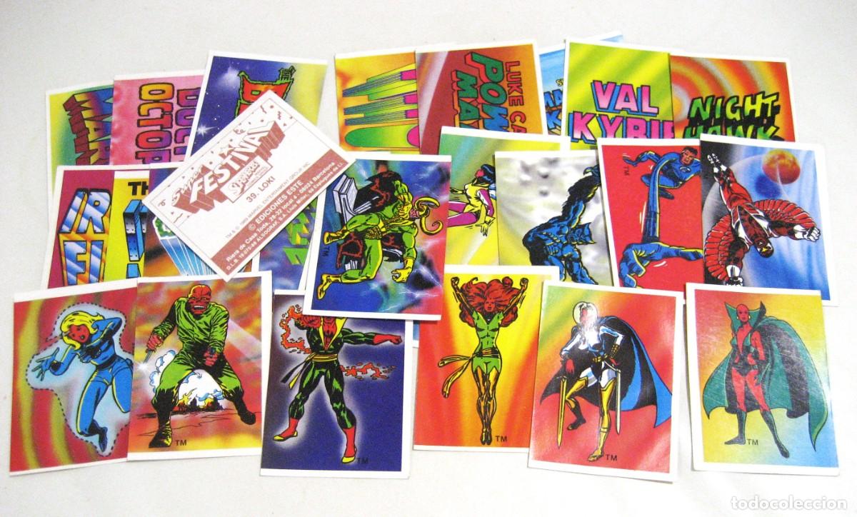 Sammeln alte Sammelbilder: LOTE DE 25 CROMOS SUPER FESTIVAL DEL DIBUJO ANIMADO. SUPER HEROES MARVEL.ESTE, 1988.