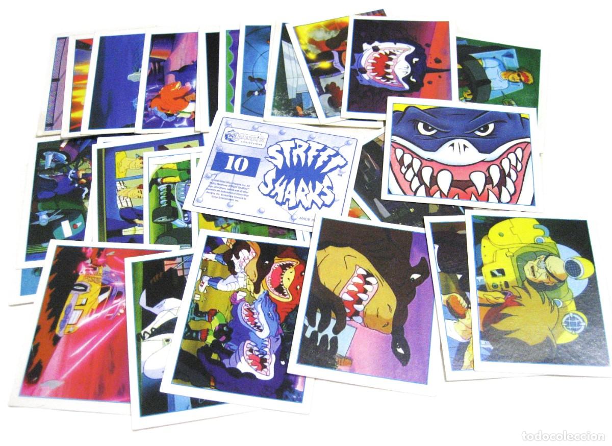 Collectable Antique Stickers: LOTE DE 31 CROMOS STREET SHARKS. MERLIN, 1996.