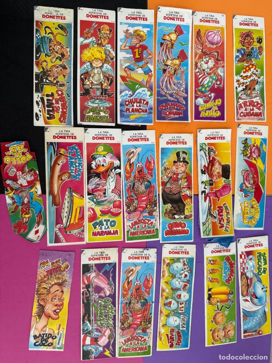 Sammeln alte Sammelbilder: 19 de 24 La Loca Cocina - Tiras adhesivas de Donettes Colecci&oacute;n casi completa