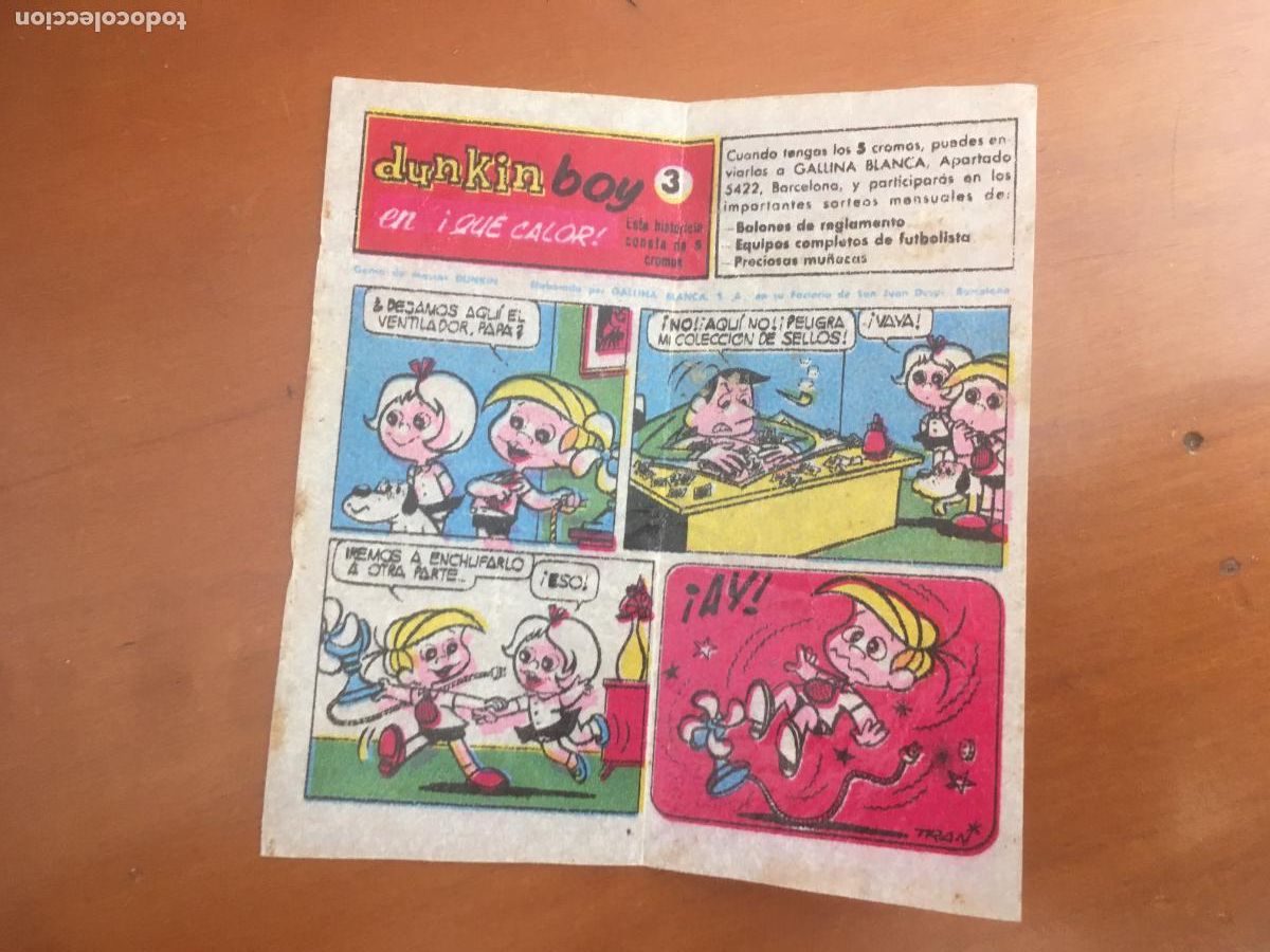 Collezionismo Figurine antiche: chicle dunkin boy que calor n&ordm; 3 cromo original nunca pegado