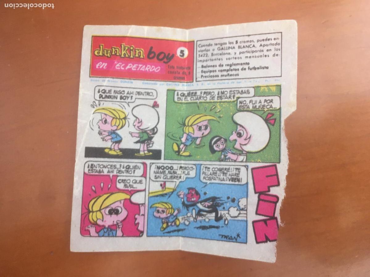 Collezionismo Figurine antiche: chicle dunkin boy el petardo n&ordm; 5 cromo original nunca pegado