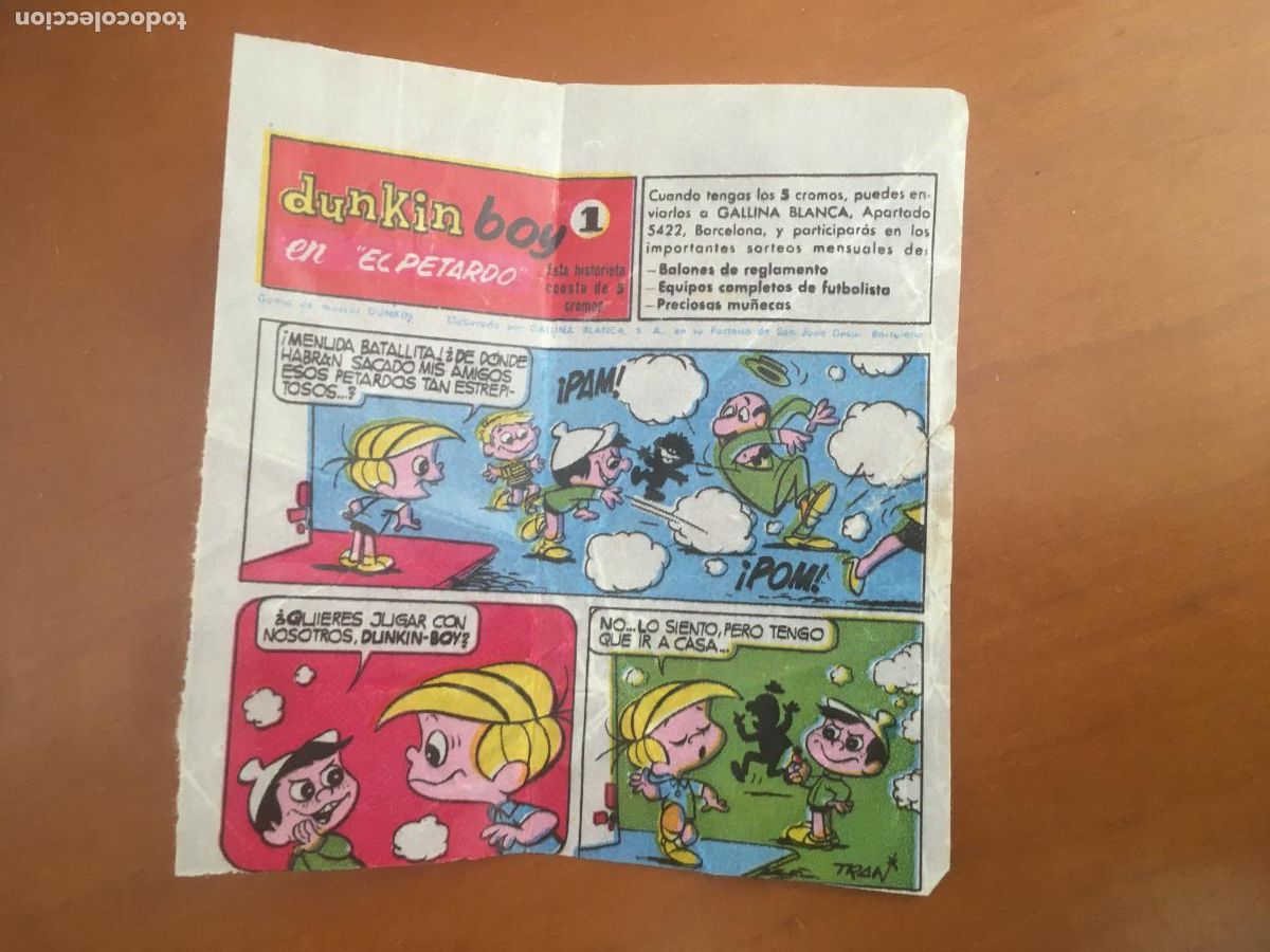 Collezionismo Figurine antiche: chicle dunkin boy el petardo n&ordm; 1 cromo original nunca pegado