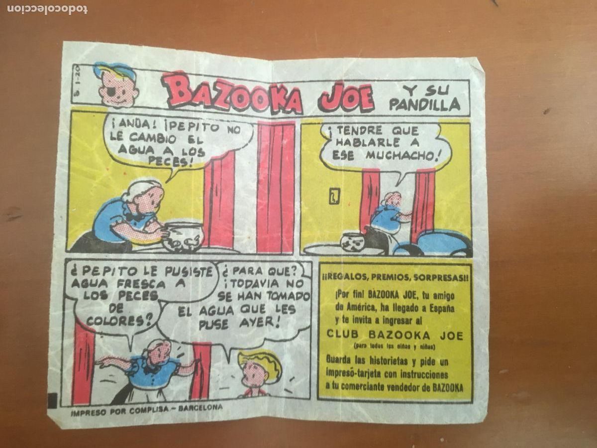 Collezionismo Figurine antiche: chicle bazooka joe y su pandilla cromo original nunca pegado