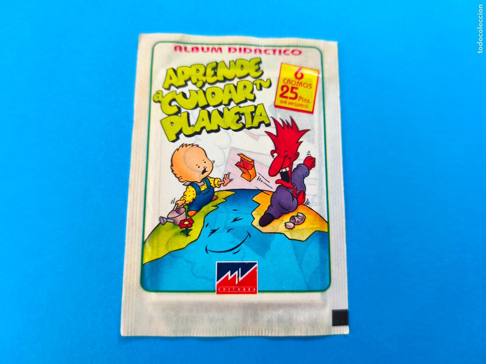Collectionnisme Cartes &agrave; collectionner anciennes: SOBRE DE CROMOS SIN ABRIR DE APRENDE A CUIDAR TU PLANETA DE MV EDITORES
