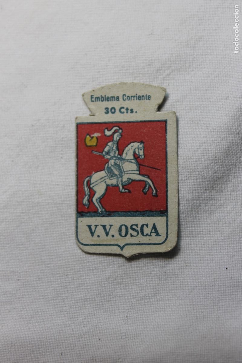 Collectable Antique Stickers: EMBLEMA AUXILIO SOCIAL HUESCA N&ordm; 81