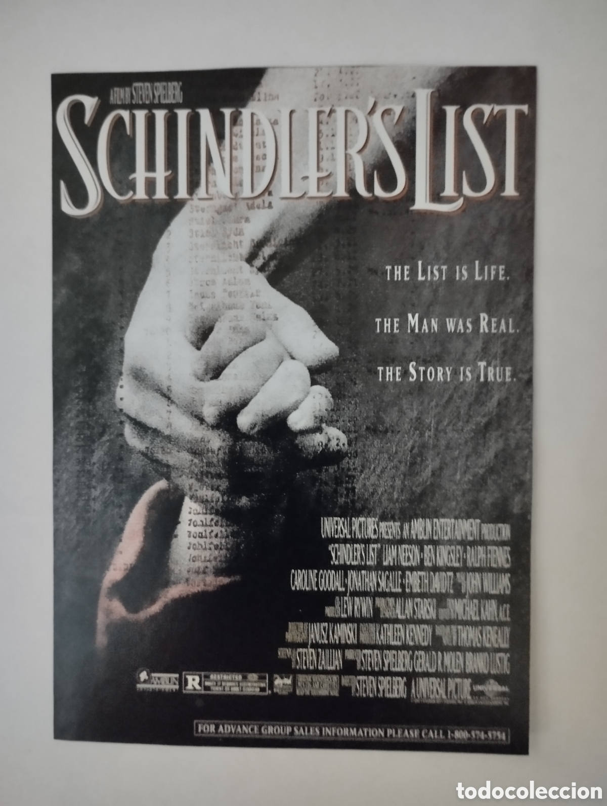 Collectable Antique Stickers: Minificha N1236 La Lista De Schindler - V.O.