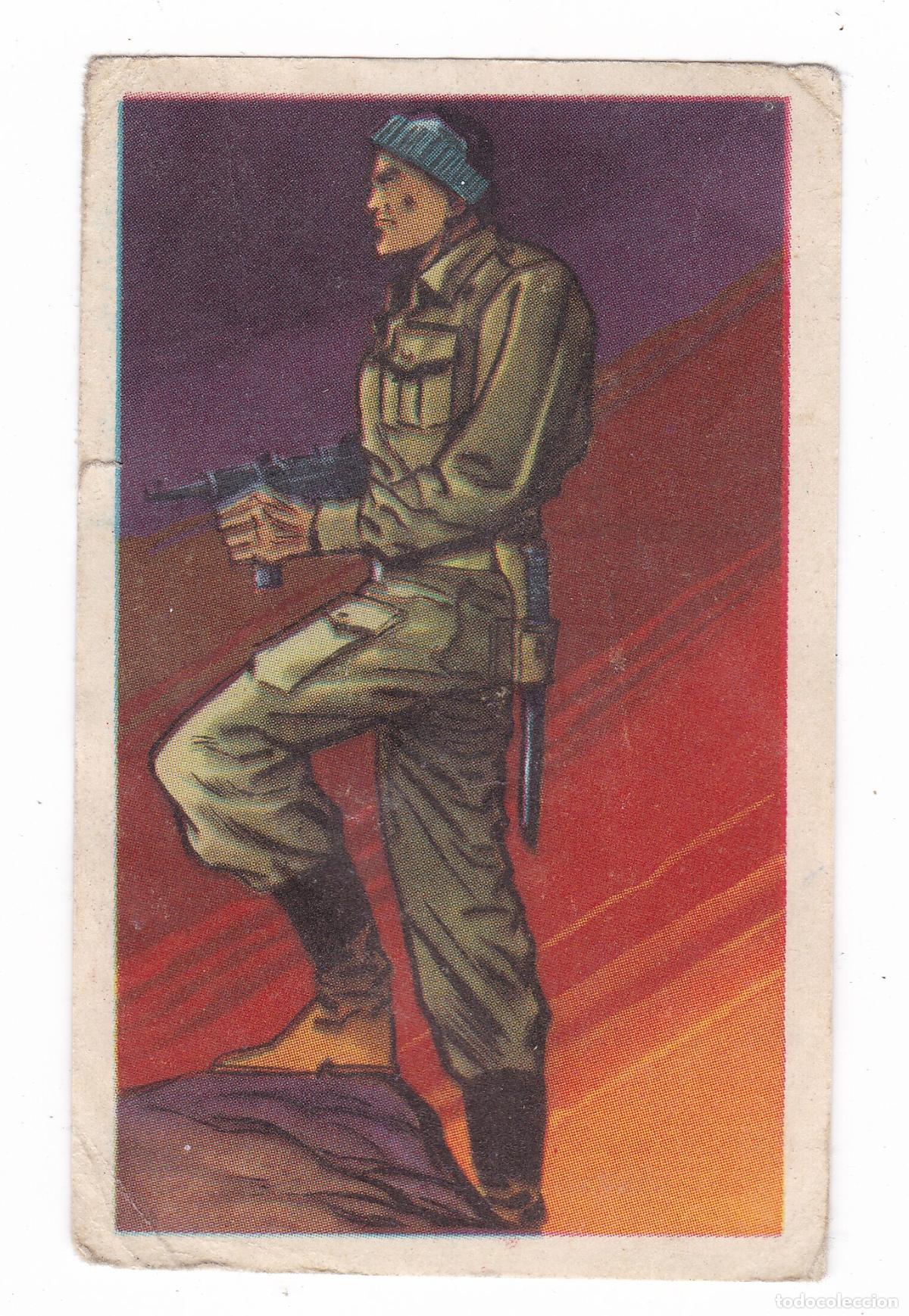 Coleccionismo cromos antiguos: Soldados del siglo XX. Colecci&oacute;n de cromos Ruiz Romero a&ntilde;o 1960. Cromo n&ordm; 100