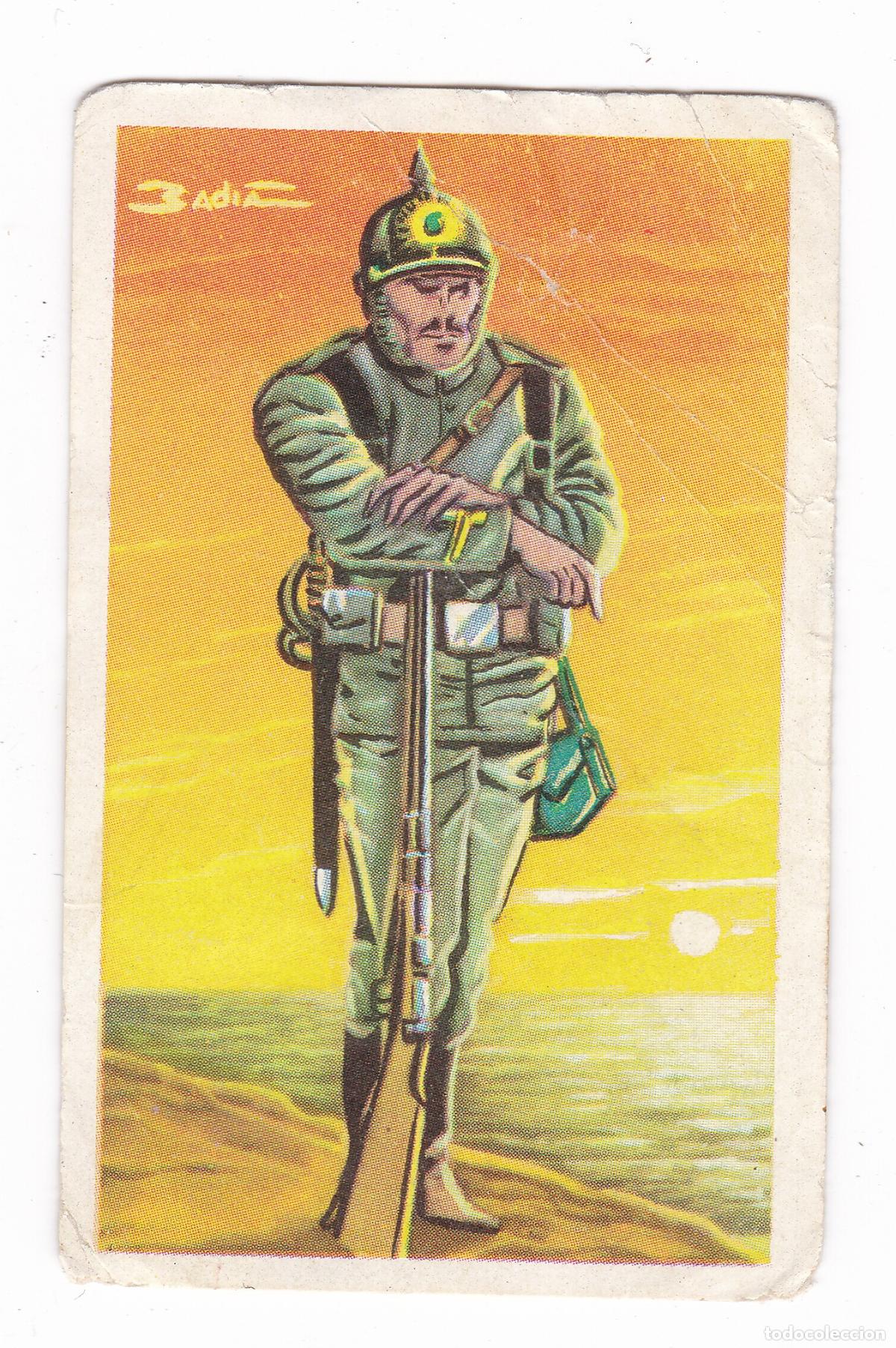 Coleccionismo cromos antiguos: Soldados del siglo XX. Colecci&oacute;n de cromos Ruiz Romero a&ntilde;o 1960. Cromo n&ordm; 36