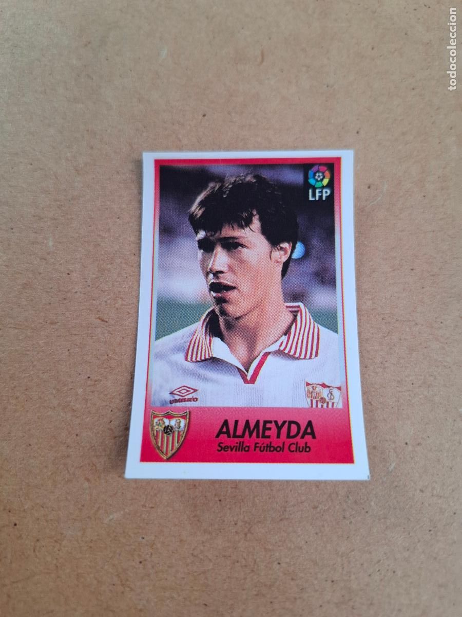 Collectable Antique Stickers: BOLLYCAO 96 97 1996 1997 - 218 ALMEYDA - SEVILLA FC ( TRASERA SIGUE LA LIGA ) NUNCA PEGADO