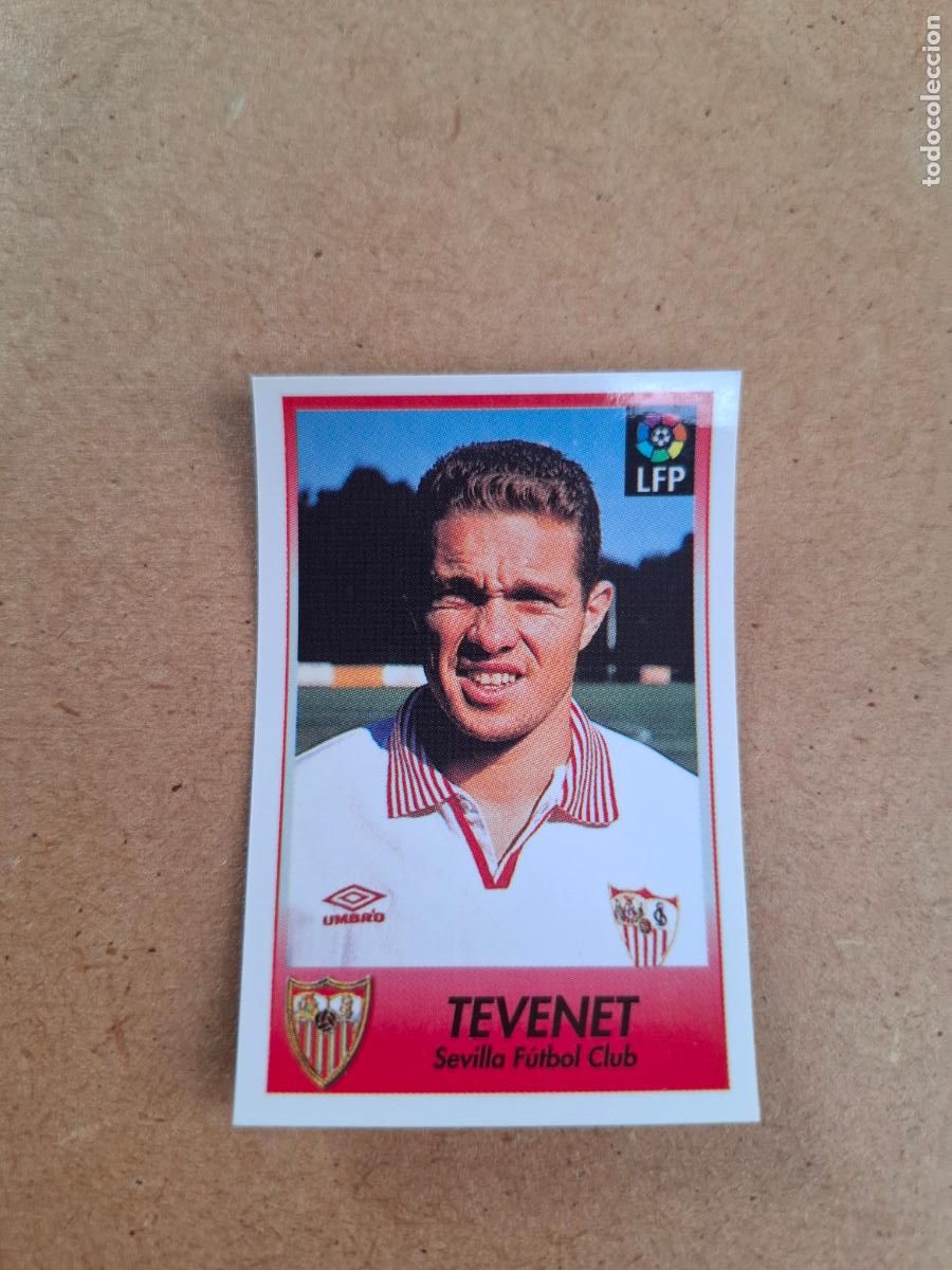 Collectable Antique Stickers: BOLLYCAO 96 97 1996 1997 - 221 TEVENET - SEVILLA FC ( TRASERA SIGUE LA LIGA ) NUNCA PEGADO