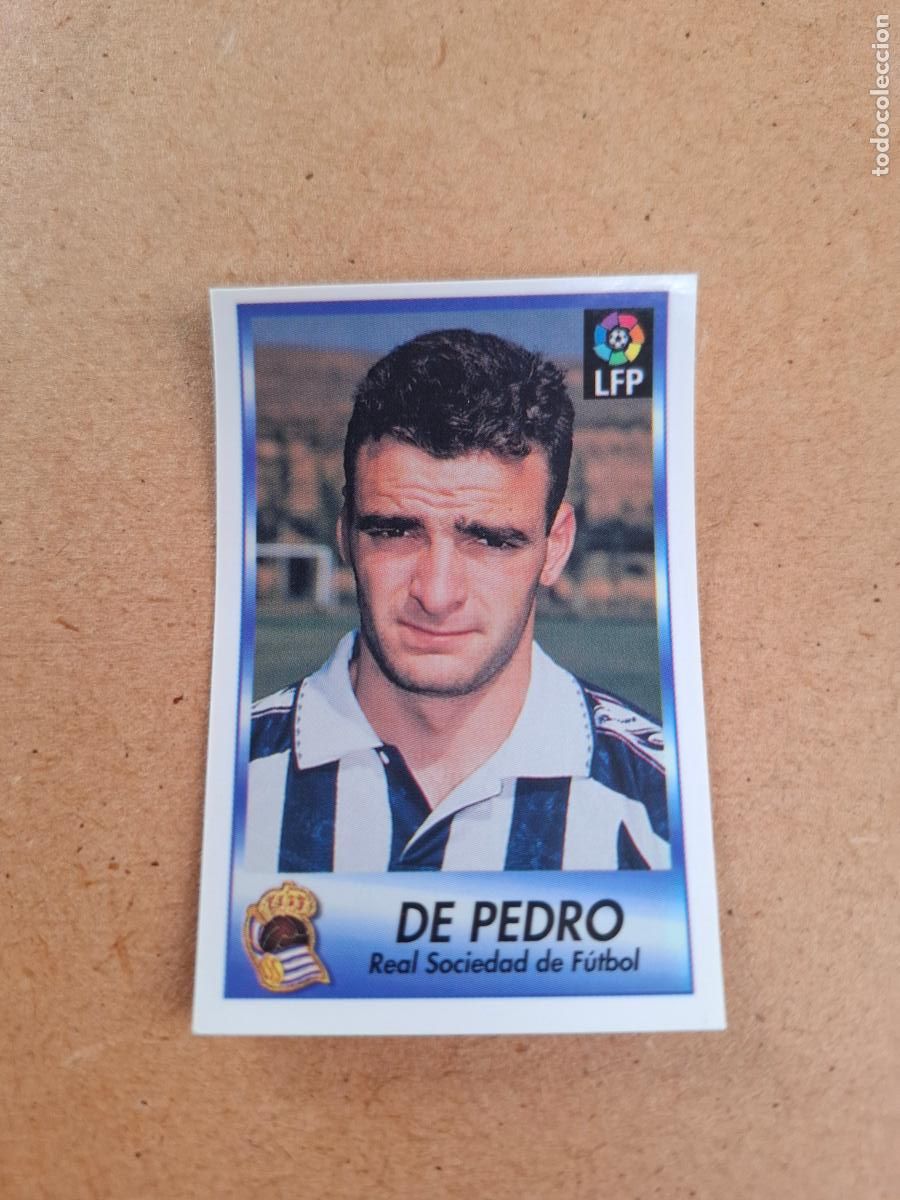 Collectable Antique Stickers: BOLLYCAO 96 97 1996 1997 - 228 DE PEDRO - REAL SOCIEDAD ( TRASERA TE PRESENTA F&Uacute;TBOL ) NUNCA PEGADO