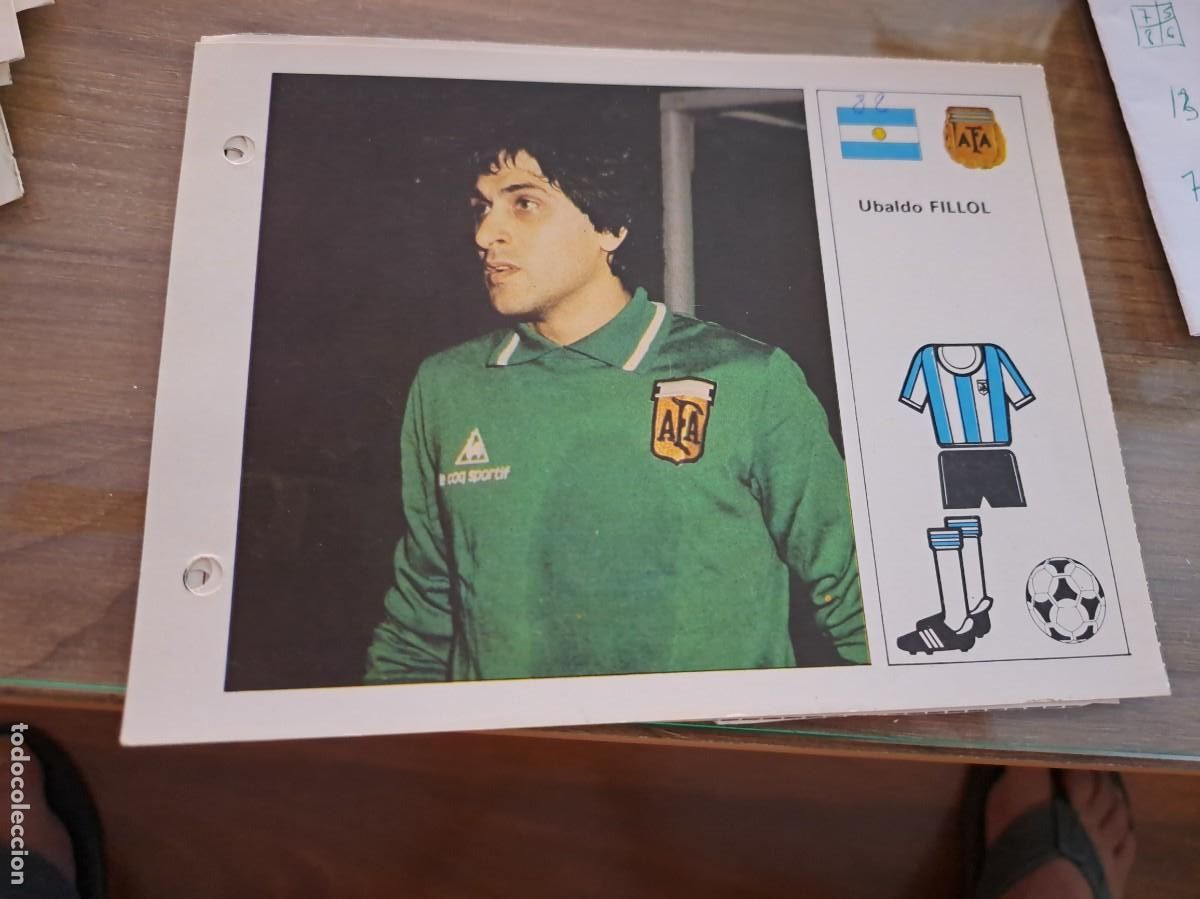 Collectionnisme Cartes &agrave; collectionner anciennes: Ficha Mundial Espa&ntilde;a 1982. Editorial Bruguera. UBALDO FILLOL (ARGENTINA)