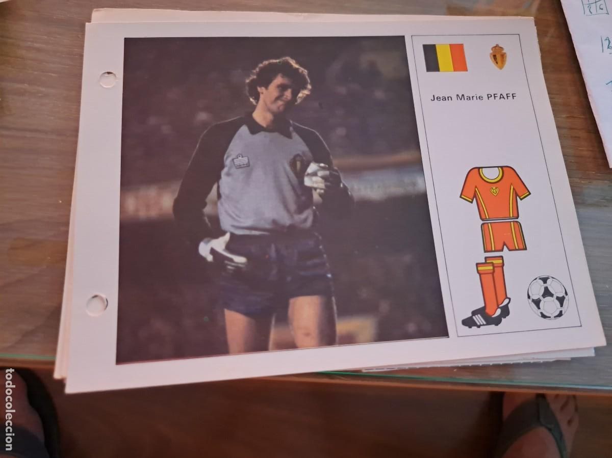 Collectionnisme Cartes &agrave; collectionner anciennes: Ficha Mundial Espa&ntilde;a 1982. Editorial Bruguera. JEAN MARIE PFAFF (B&Eacute;LGICA)