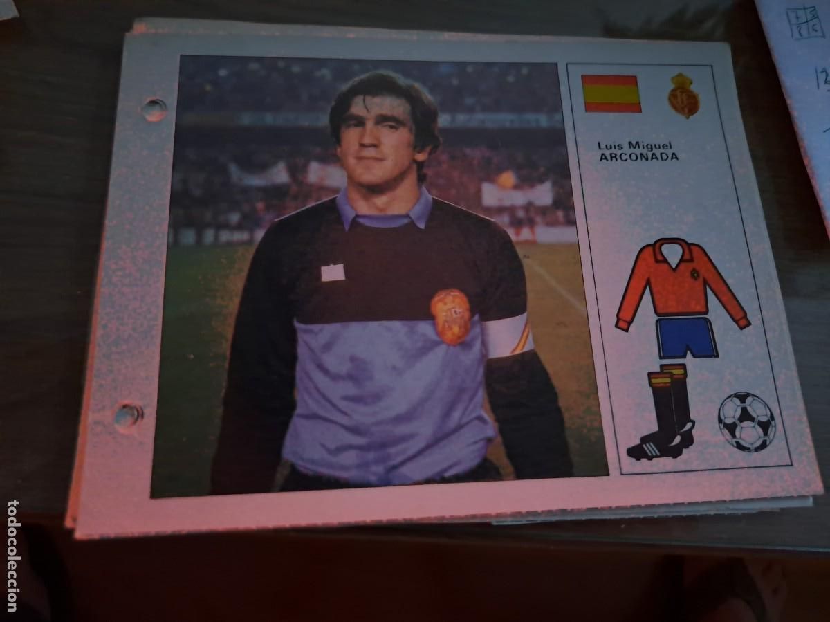 Collectionnisme Cartes &agrave; collectionner anciennes: Ficha Mundial Espa&ntilde;a 1982. Editorial Bruguera. LUIS MIGUEL ARCONADA (ESPA&Ntilde;A)