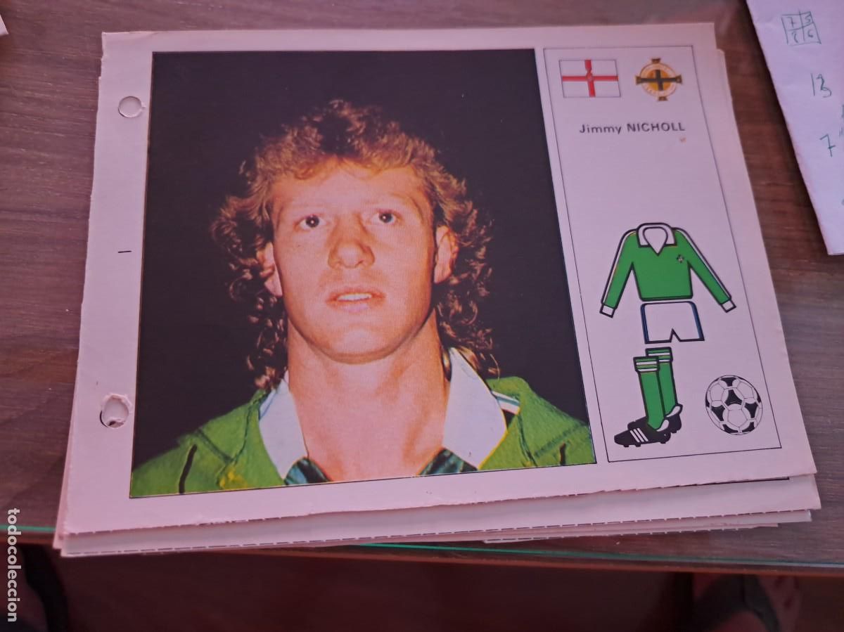 Collectionnisme Cartes &agrave; collectionner anciennes: Ficha Mundial Espa&ntilde;a 1982. Editorial Bruguera. JIMNY NICHOLL (IRLANDA DEL NORTE)