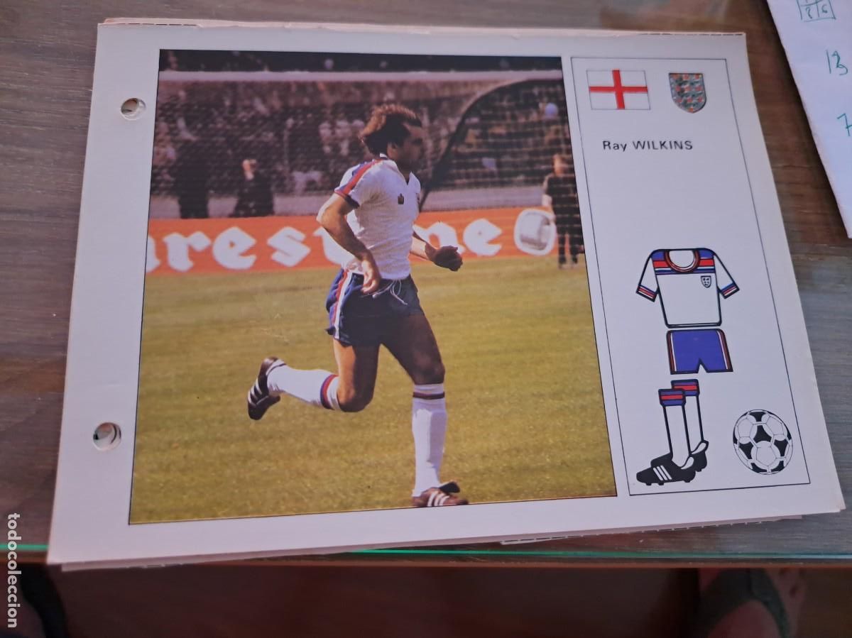 Collectionnisme Cartes &agrave; collectionner anciennes: Ficha Mundial Espa&ntilde;a 1982. Editorial Bruguera. RAY WILKINS (INGLATERRA)
