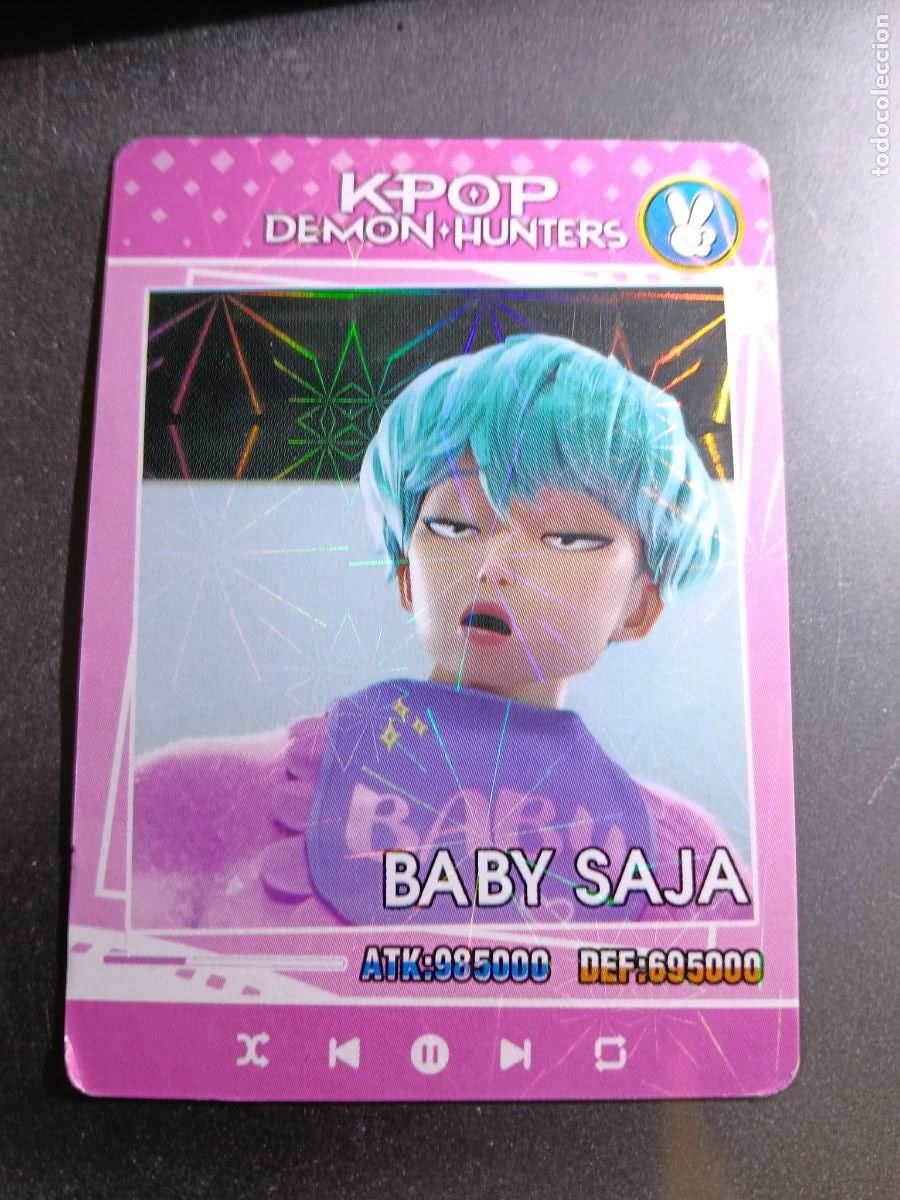 Collectionnisme Cartes &agrave; collectionner anciennes: CROMO K-POP DEMON HUNTERS BABY SAJA CARTA ROSA