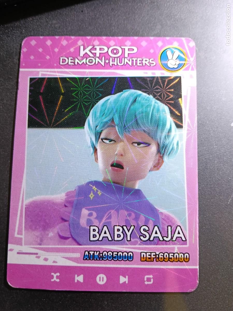 Collectionnisme Cartes &agrave; collectionner anciennes: CROMO K-POP DEMON HUNTERS BABY SAJA CARTA ROSA