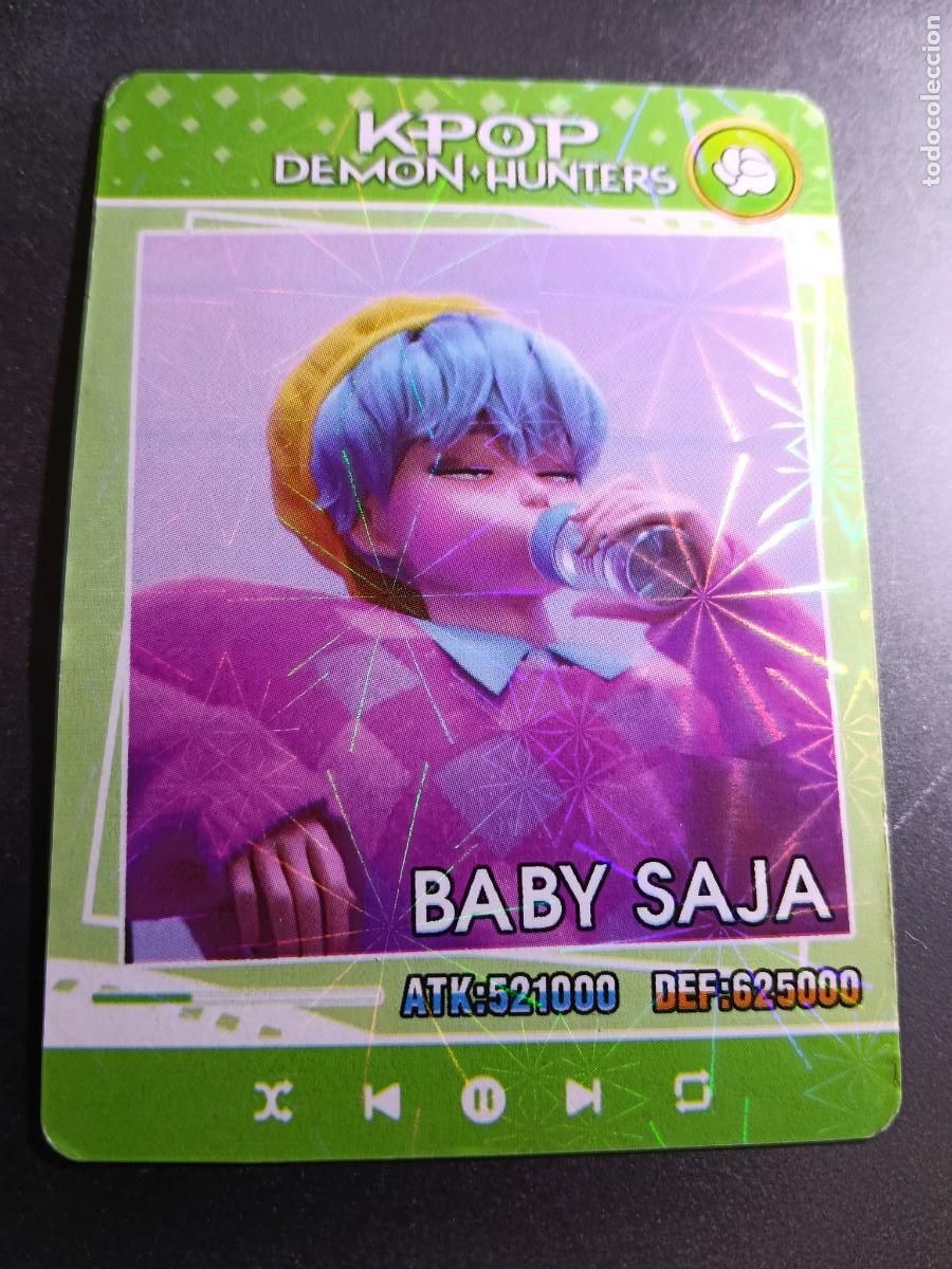 Collectionnisme Cartes &agrave; collectionner anciennes: CROMO K-POP DEMON HUNTERS BABY SAJA CARTA VERDE