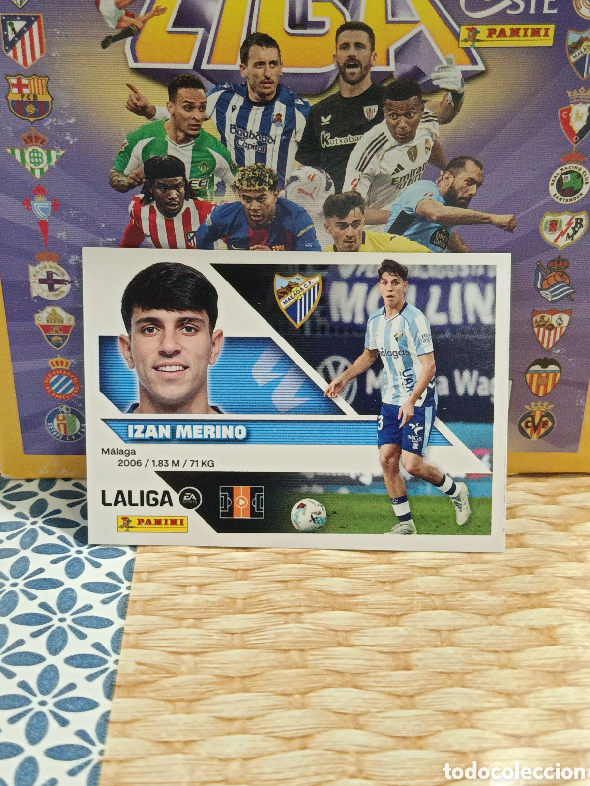 Sammeln alte Sammelbilder: IZAN MERINO MALAGA N&ordm; 11 LIGA ESTE 26 27 2026 2027 PANINI