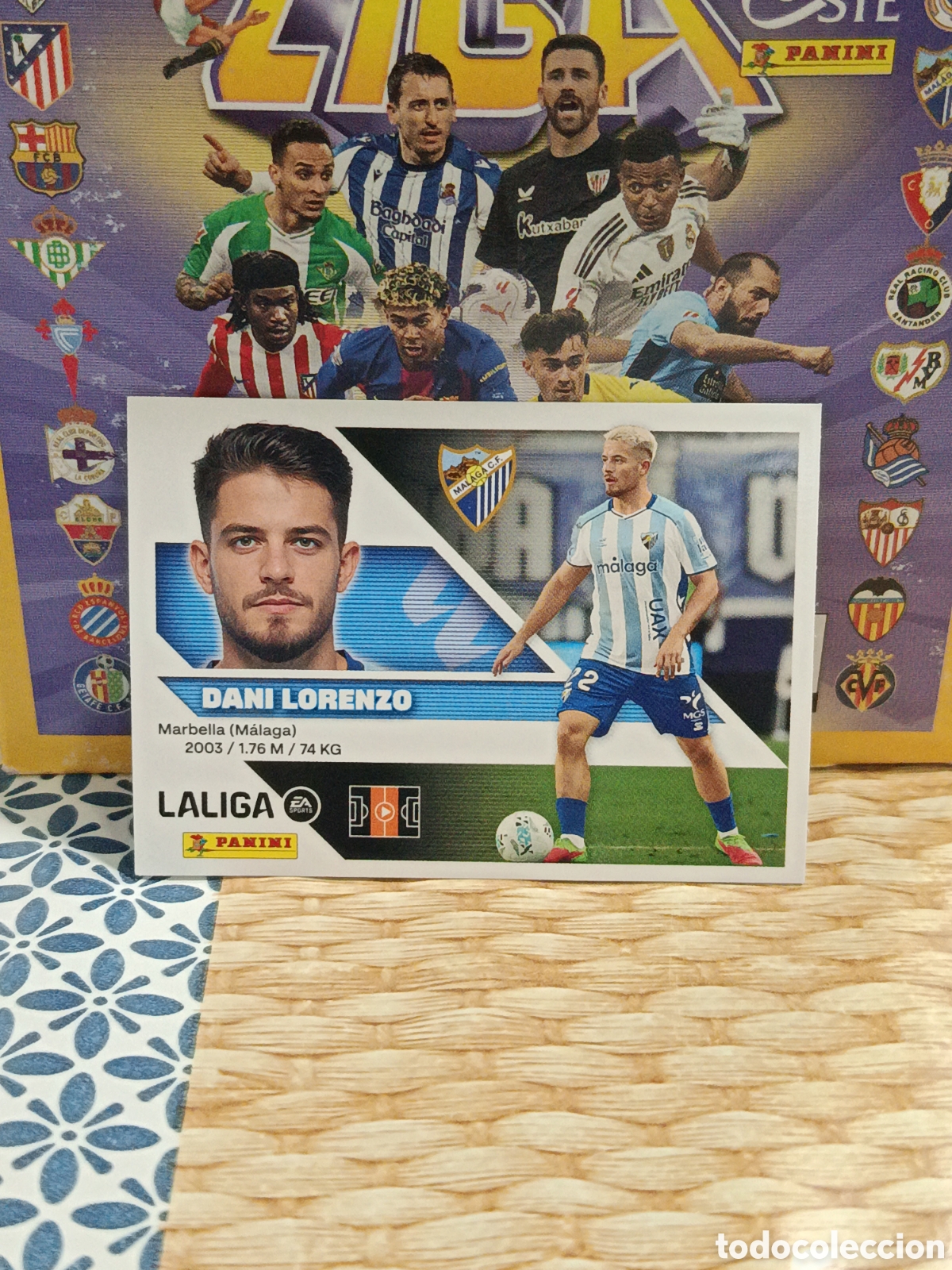 Coleccionismo cromos antiguos: DANI LORENZO MALAGA N&ordm; 12 LIGA ESTE 26 27 2026 2027 PANINI