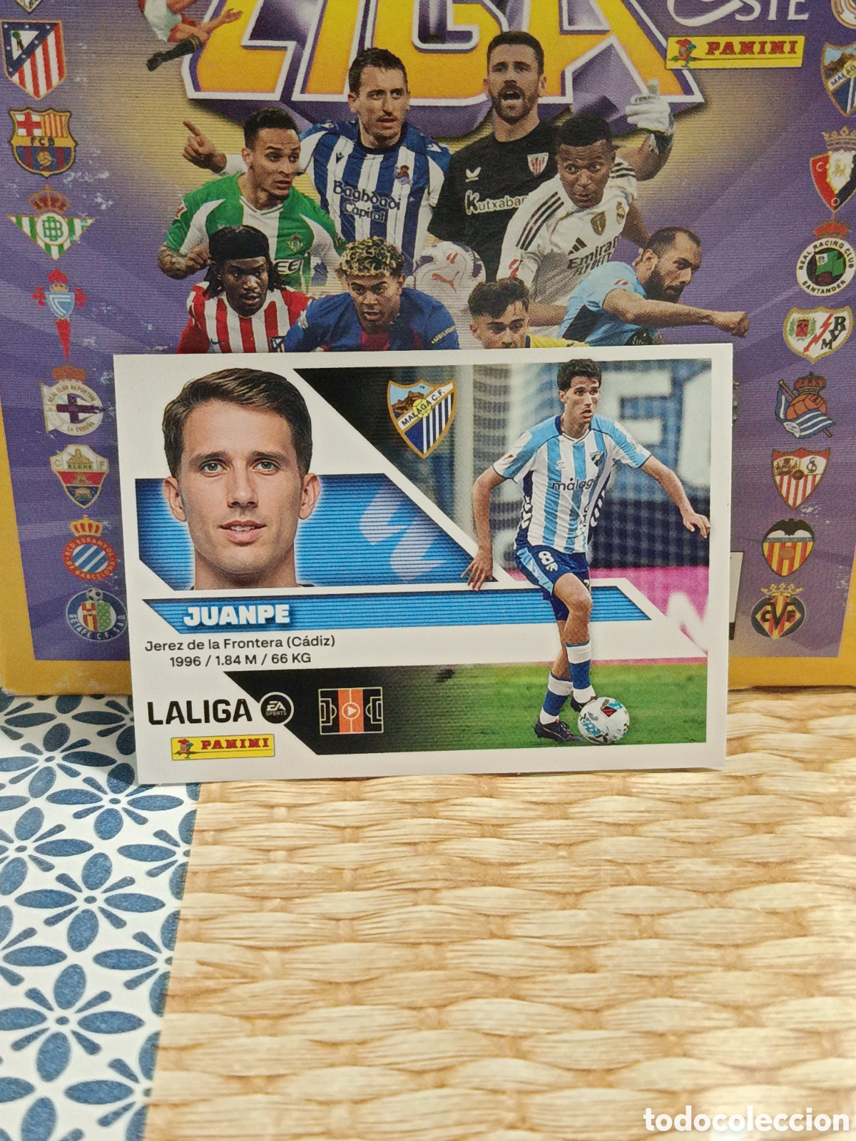 Coleccionismo cromos antiguos: JUANPE MALAGA N&ordm; 13 B LIGA ESTE 26 27 2026 2027 PANINI