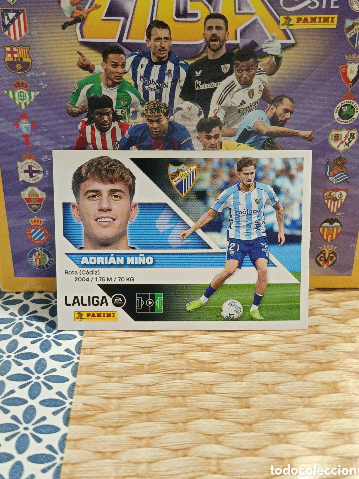 Coleccionismo cromos antiguos: ADRIAN NI&Ntilde;O MALAGA N&ordm; 18 LIGA ESTE 26 27 2026 2027 PANINI