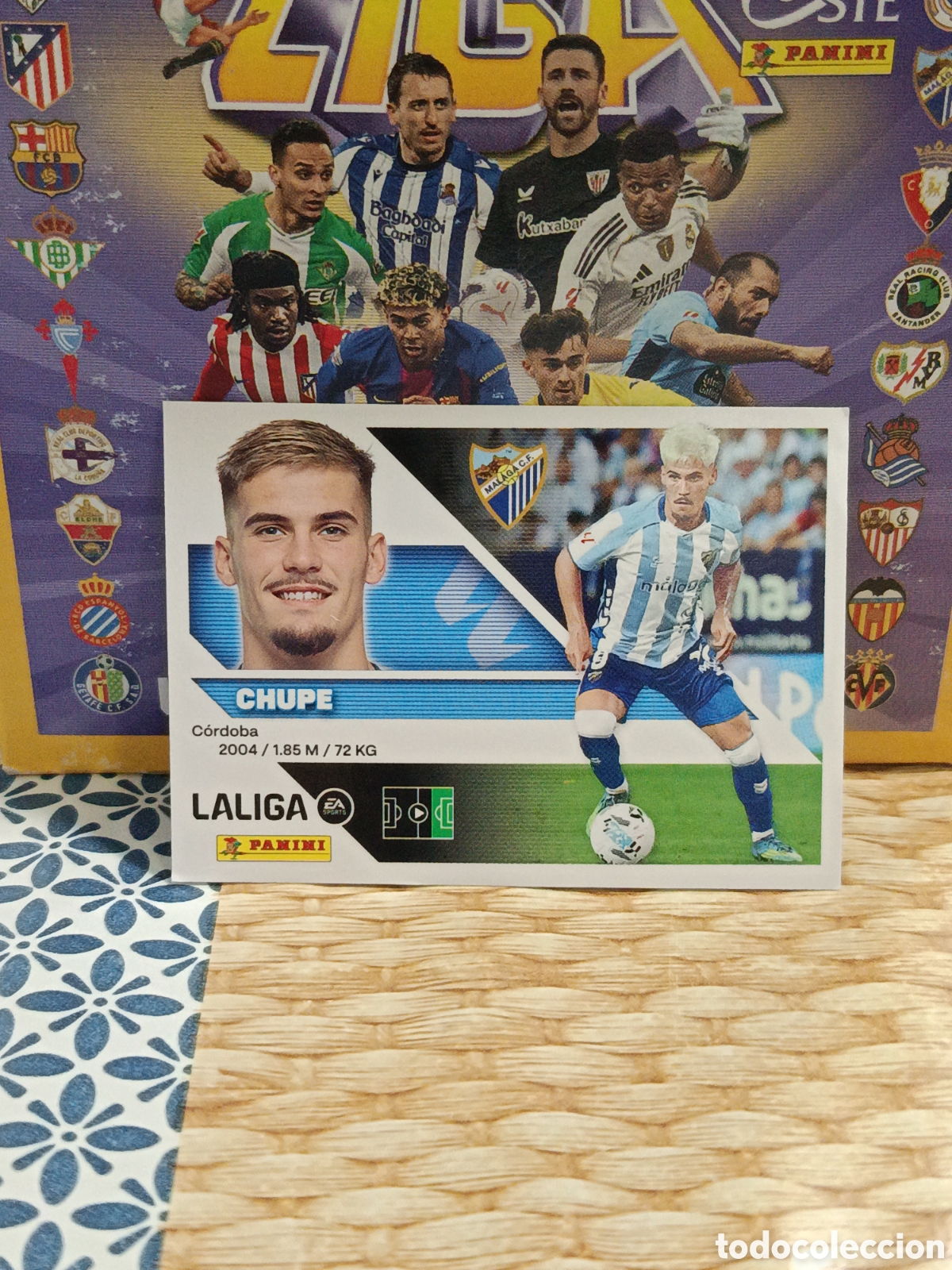 Coleccionismo cromos antiguos: CHUPE MALAGA N&ordm; 20 LIGA ESTE 26 27 2026 2027 PANINI