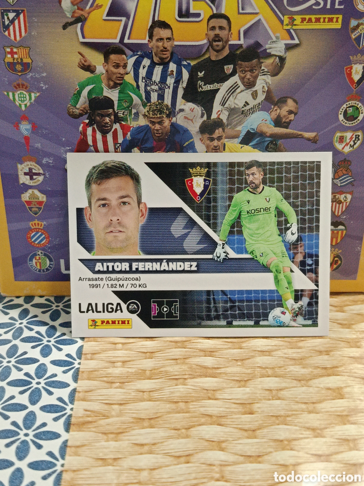 Coleccionismo cromos antiguos: AITOR FERNANDEZ OSASUNA N&ordm; 4 LIGA ESTE 26 27 2026 2027 PANINI