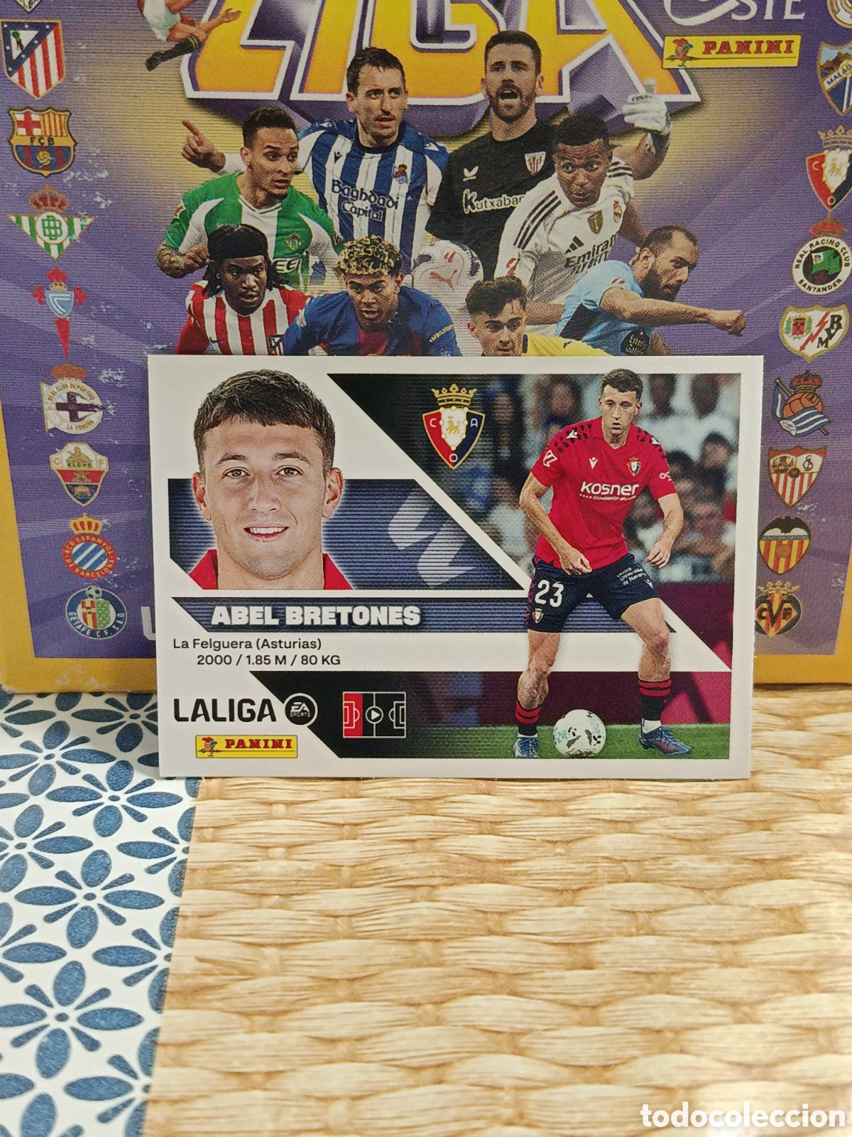 Collezionismo Figurine antiche: ABEL BRETONES OSASUNA N&ordm; 9 LIGA ESTE 26 27 2026 2027 PANINI