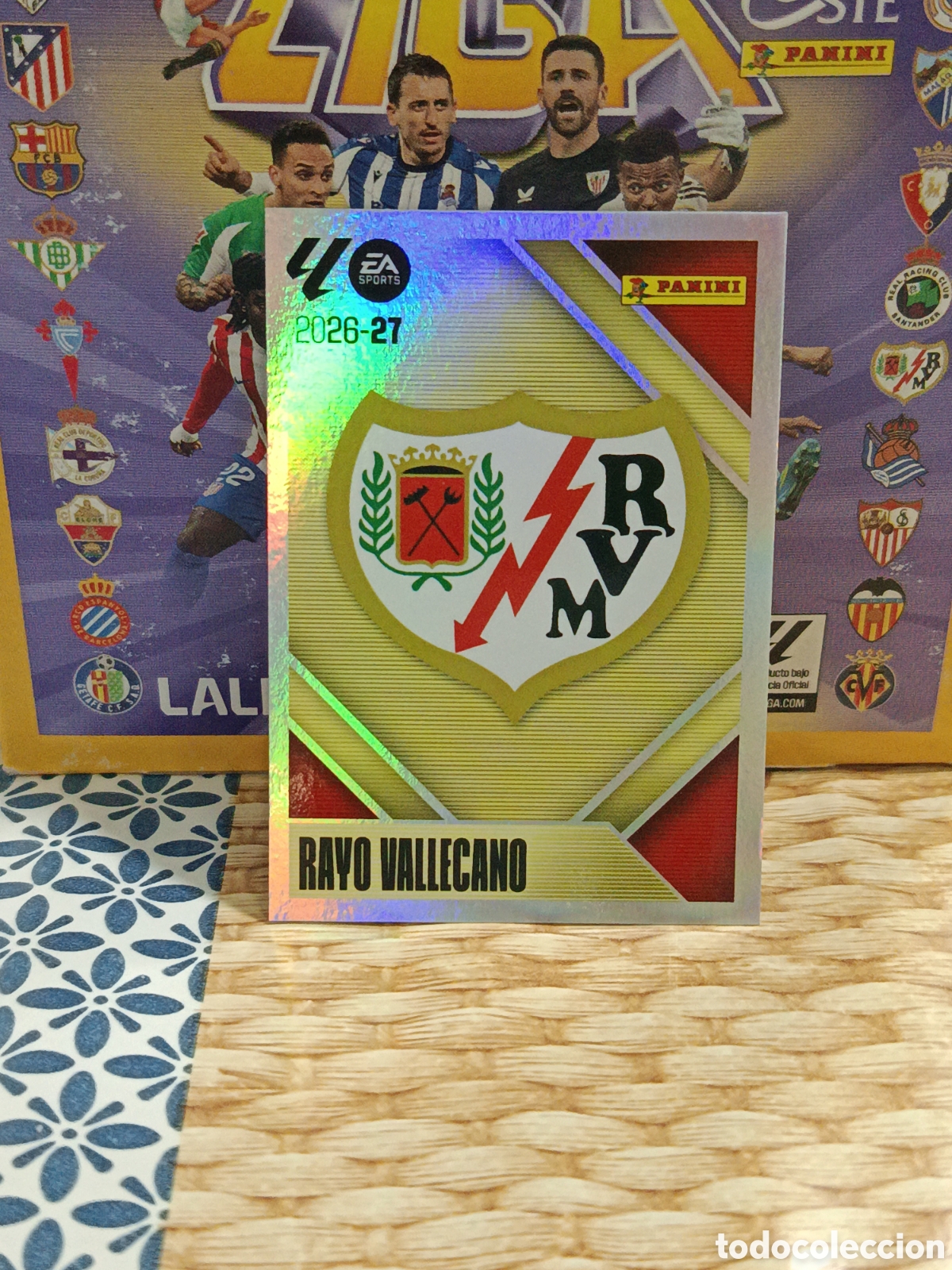 Collectable Antique Stickers: ESCUDO RAYO VALLECANO N&ordm; 1 LIGA ESTE 26 27 2026 2027 PANINI