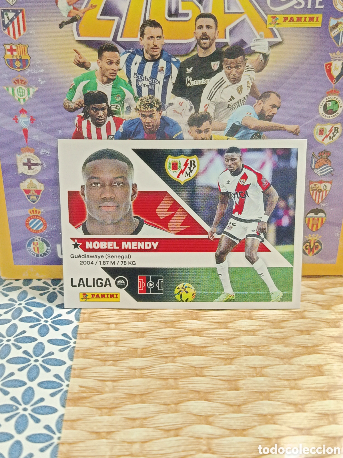 Collectionnisme Cartes &agrave; collectionner anciennes: NOBEL MENDY RAYO VALLECANO N&ordm; 7 LIGA ESTE 26 27 2026 2027 PANINI