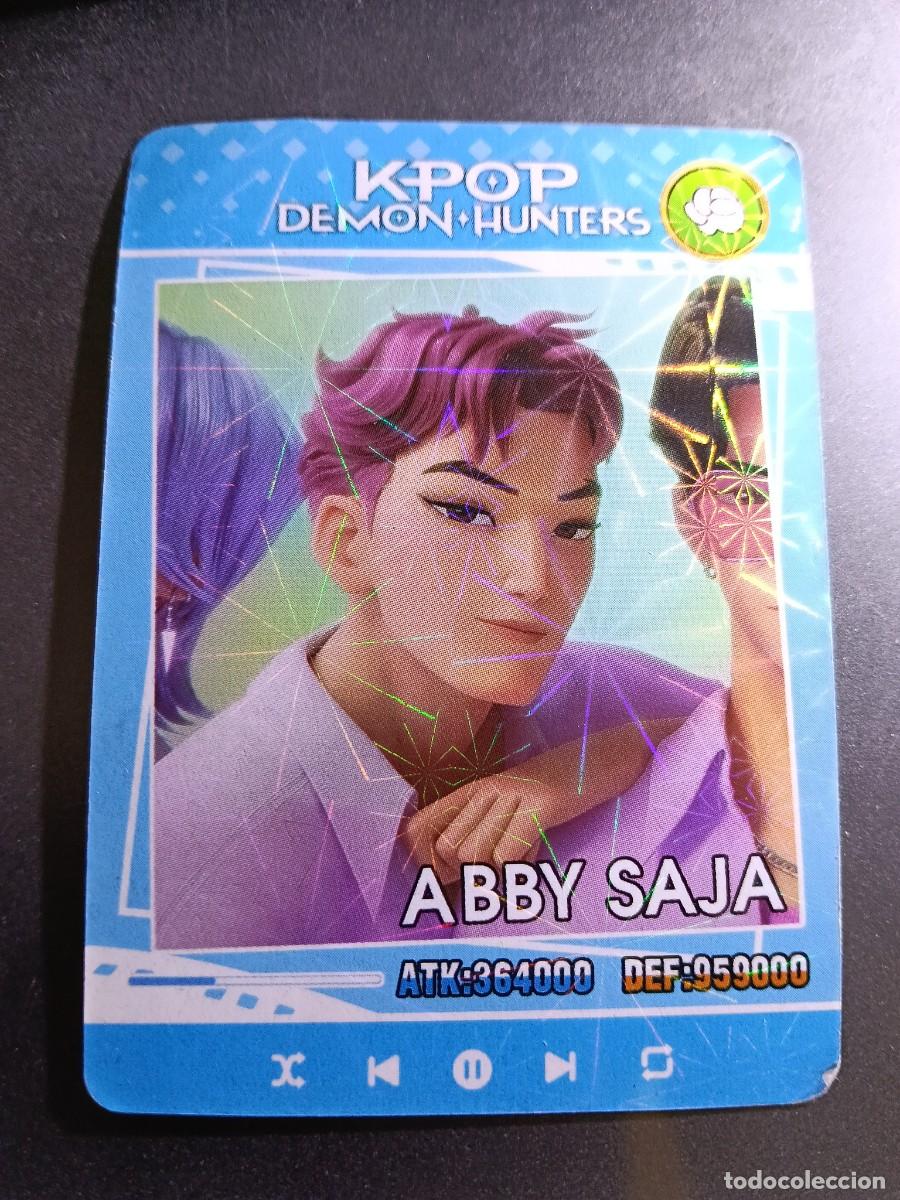 Coleccionismo cromos antiguos: CROMO K-POP DEMON HUNTERS ABBY SAJA CARTA AZUL