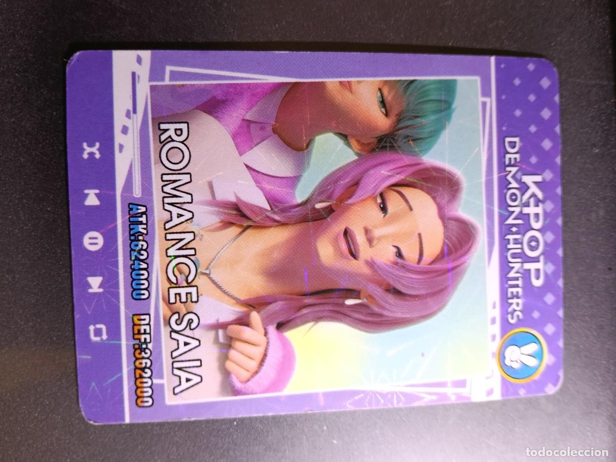 Coleccionismo cromos antiguos: CROMO K-POP DEMON HUNTERS ROMANCE SAIA CARTA MORADO