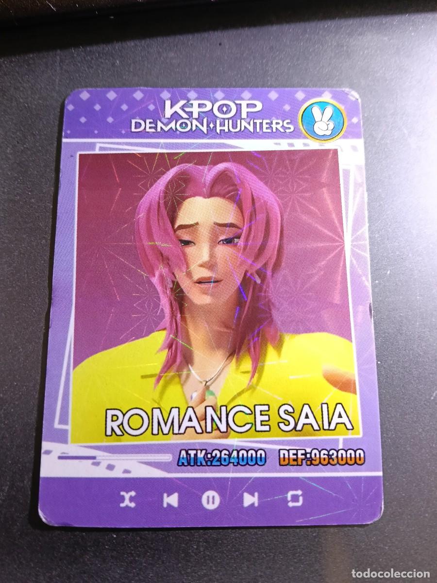 Coleccionismo cromos antiguos: CROMO K-POP DEMON HUNTERS ROMANCE SAIA CARTA MORADO
