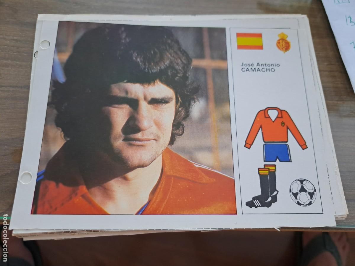 Coleccionismo cromos antiguos: Ficha Mundial Espa&ntilde;a 1982. Editorial Bruguera. JOSE ANTONIO CAMACHO (ESPA&Ntilde;A)