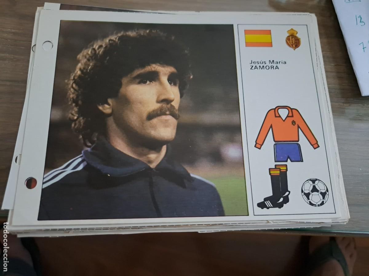 Coleccionismo cromos antiguos: Ficha Mundial Espa&ntilde;a 1982. Editorial Bruguera. JESUS MARIA ZAMORA (ESPA&Ntilde;A)