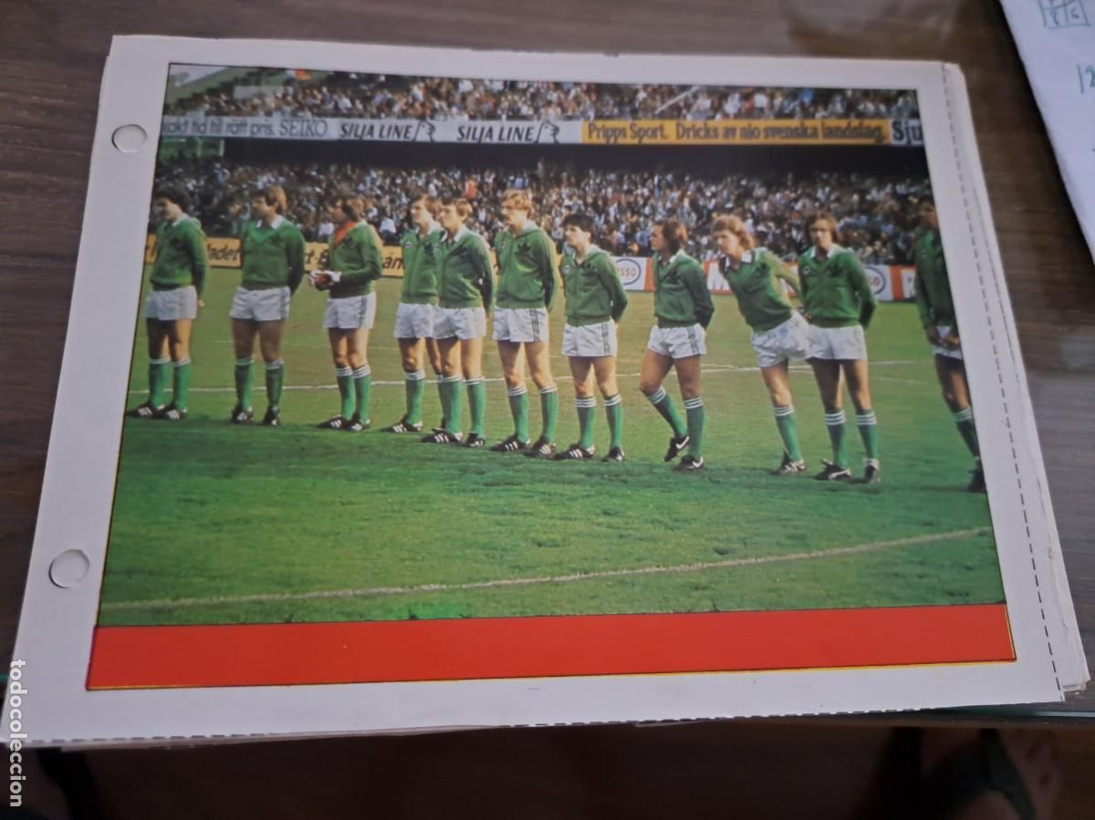 Coleccionismo cromos antiguos: Ficha Mundial Espa&ntilde;a 1982. Editorial Bruguera. SELECCION IRLANDA DEL NORTE