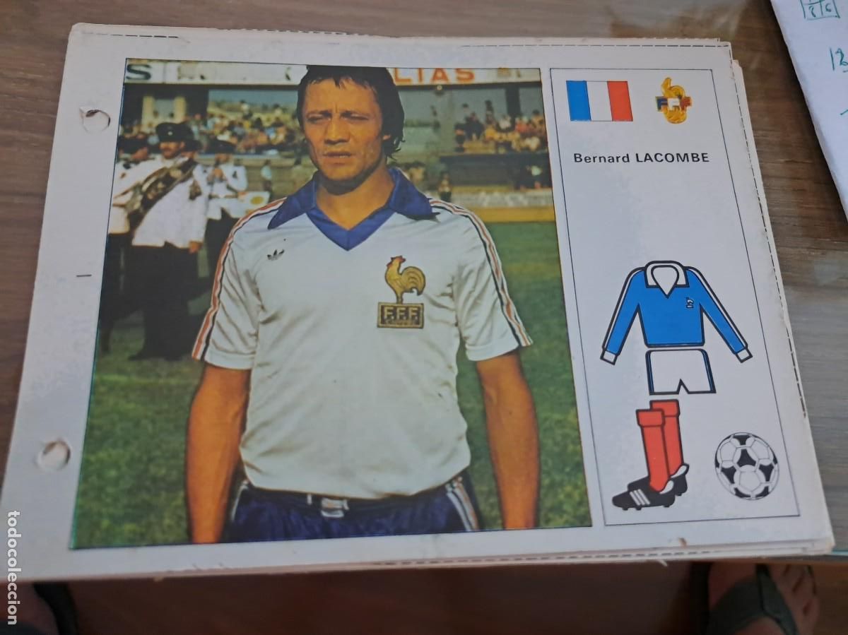 Coleccionismo cromos antiguos: Ficha Mundial Espa&ntilde;a 1982. Editorial Bruguera. BERNARD LACOMBE (FRANCIA)