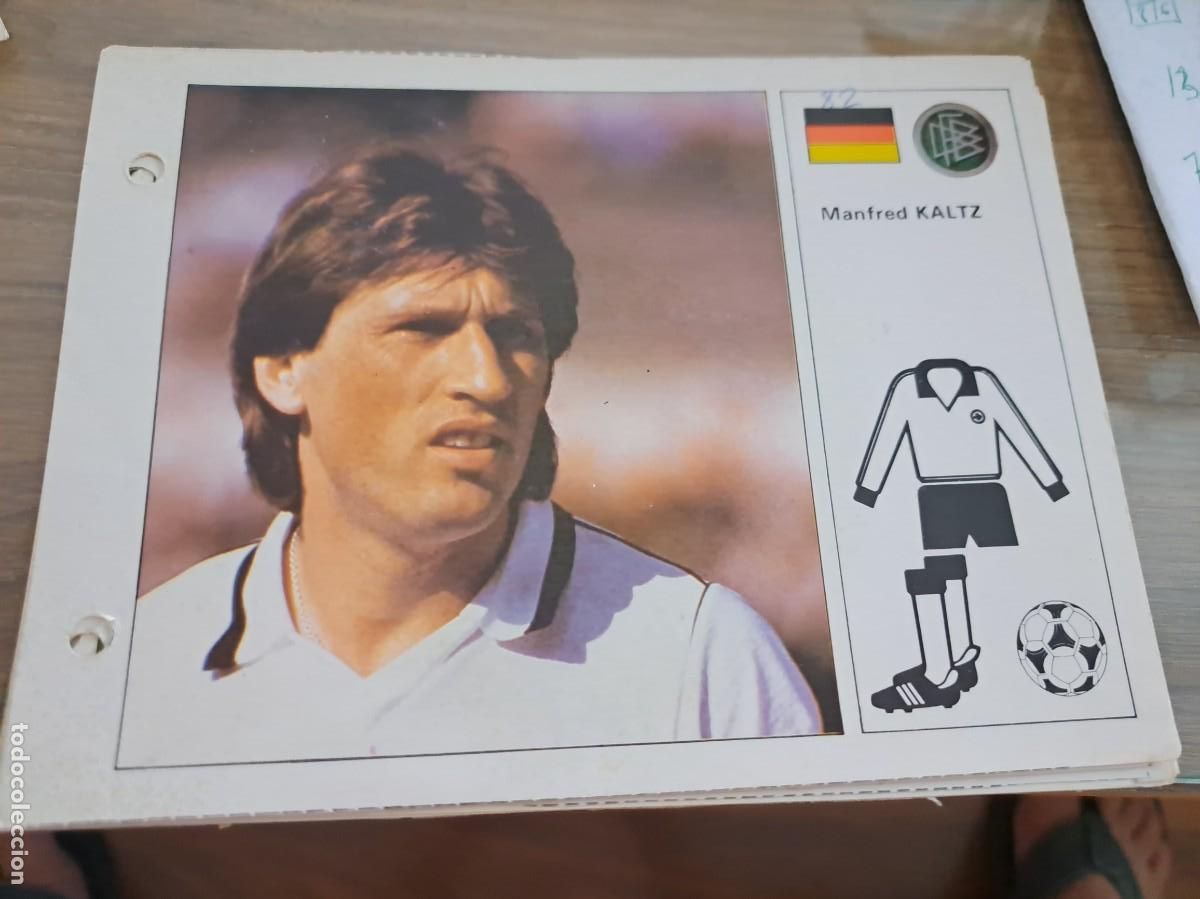 Collectable Antique Stickers: Ficha Mundial Espa&ntilde;a 1982. Editorial Bruguera. MANFRED KALTZ (ALEMANIA FEDERAL)