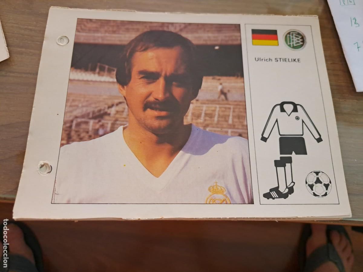 Collectable Antique Stickers: Ficha Mundial Espa&ntilde;a 1982. Editorial Bruguera. ULLRICH STIELIKE (ALEMANIA FEDERAL)