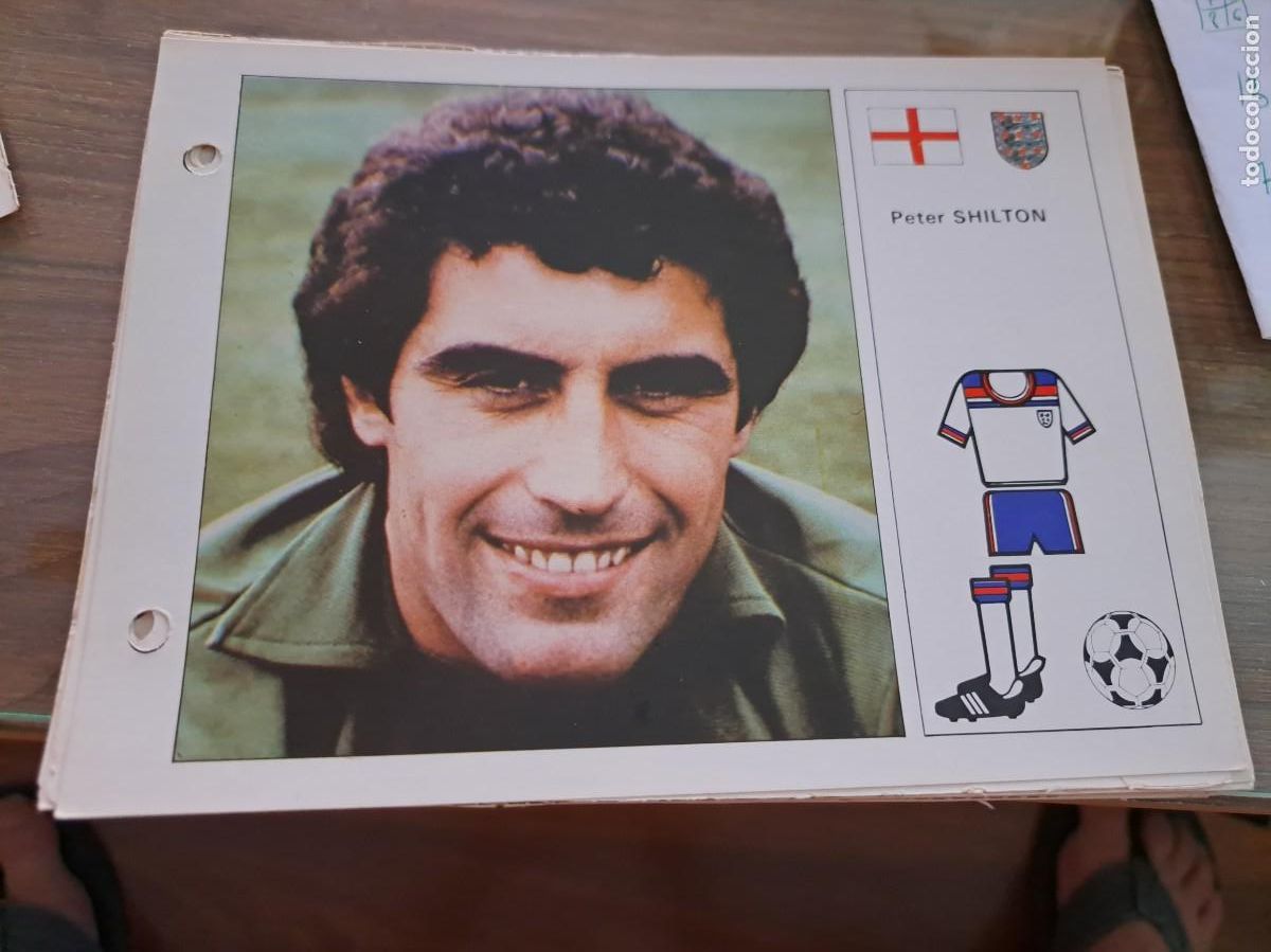 Coleccionismo cromos antiguos: Ficha Mundial Espa&ntilde;a 1982. Editorial Bruguera. PETER SHILTON (INGLATERRA)