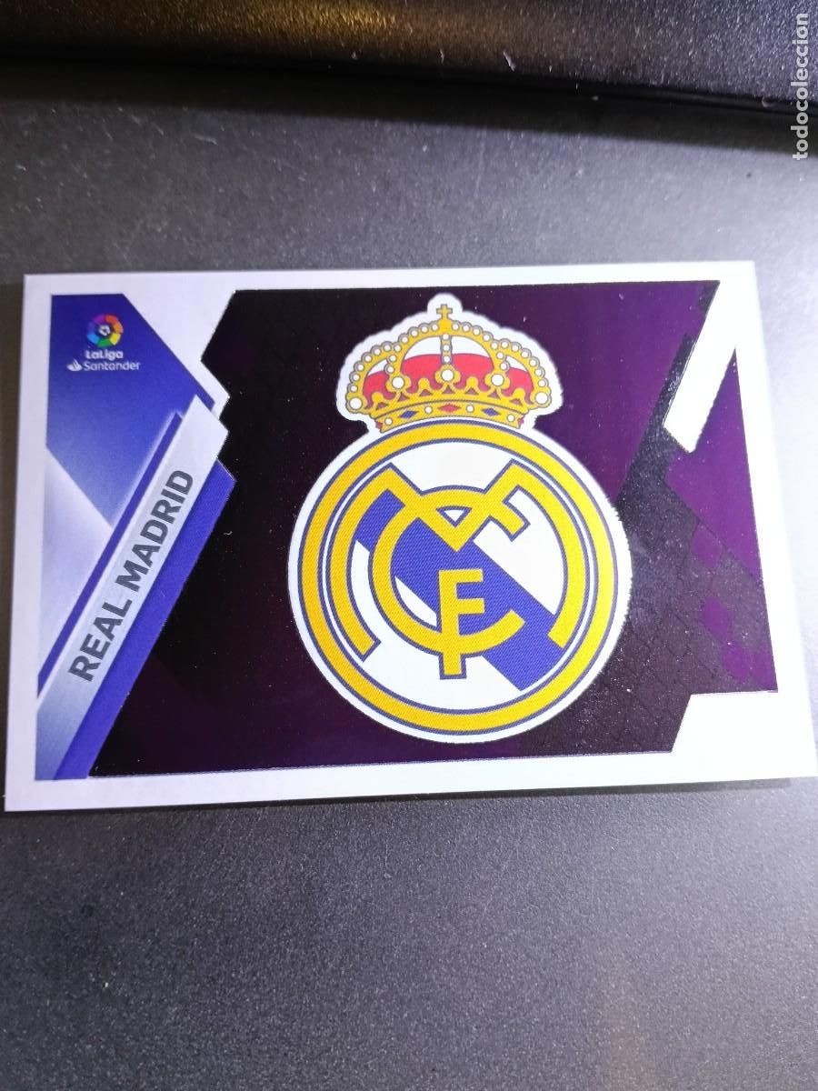 Coleccionismo cromos antiguos: CROMO ESCUDO REAL MADRID 25 LIGA 2019 2020 19 20 ESTE PANINI NUNCA PEGADO