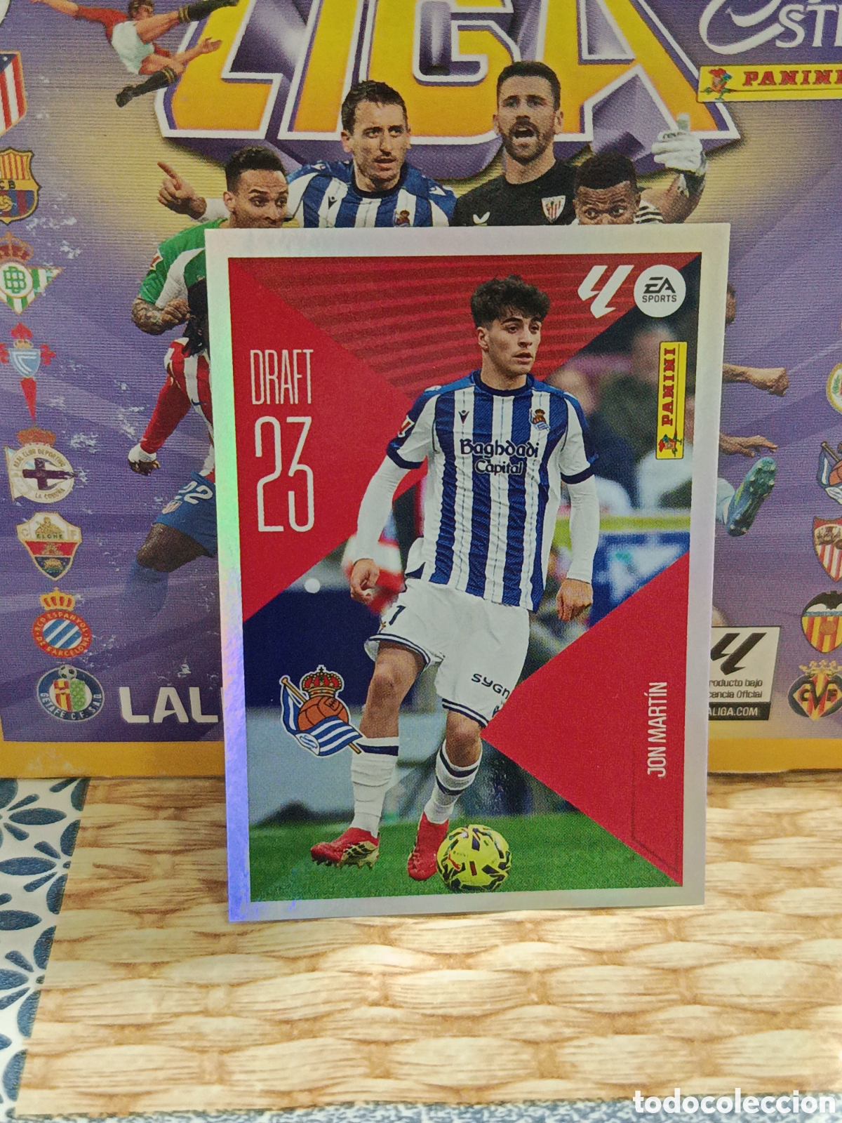Coleccionismo cromos antiguos: JON MARTIN REAL SOCIEDAD DRAFT 23 N&ordm; 13 LIGA ESTE 26 27 2026 2027 PANINI