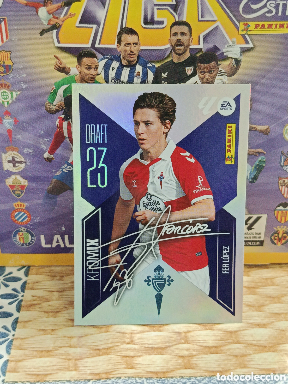 Coleccionismo cromos antiguos: FER LOPEZ CELTA KROMIX DRAFT 23 N&ordm; K 7 LIGA ESTE 26 27 2026 2027 PANINI