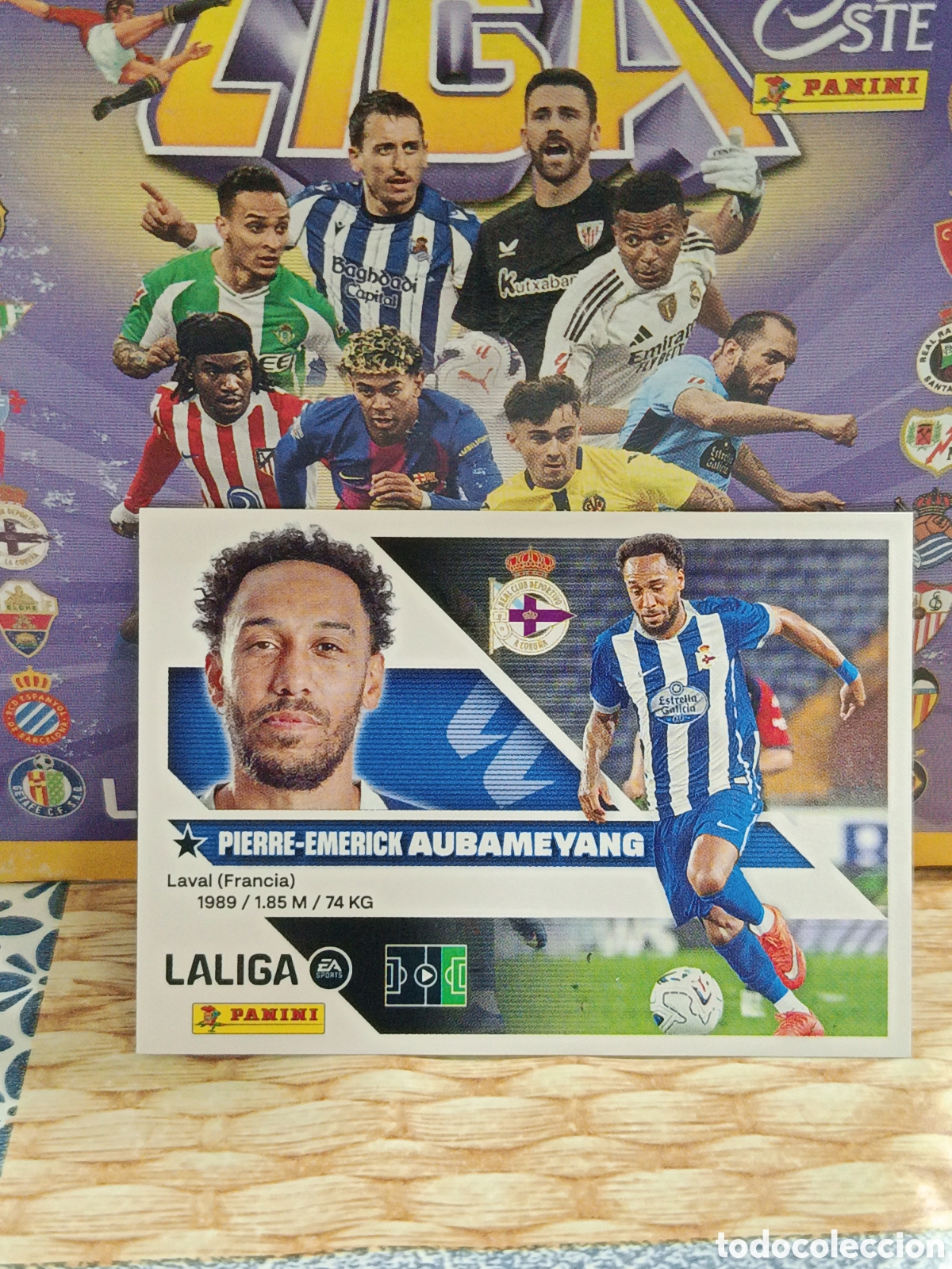 Collezionismo Figurine antiche: AUBAMEYANG R.C. DEPORTIVO ULTIMOS FICHAJES N&ordm; 12 LIGA ESTE 26 27 2026 2027 PANINI