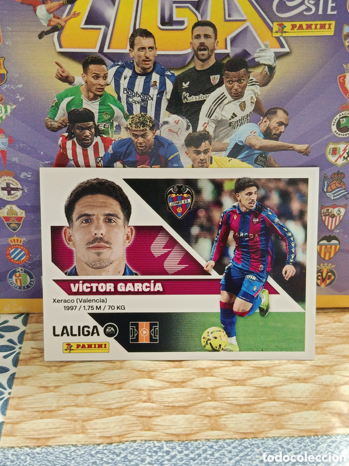 Coleccionismo cromos antiguos: VICTOR GARCIA LEVANTE N&ordm; 14 A LIGA ESTE 26 27 2026 2027 PANINI