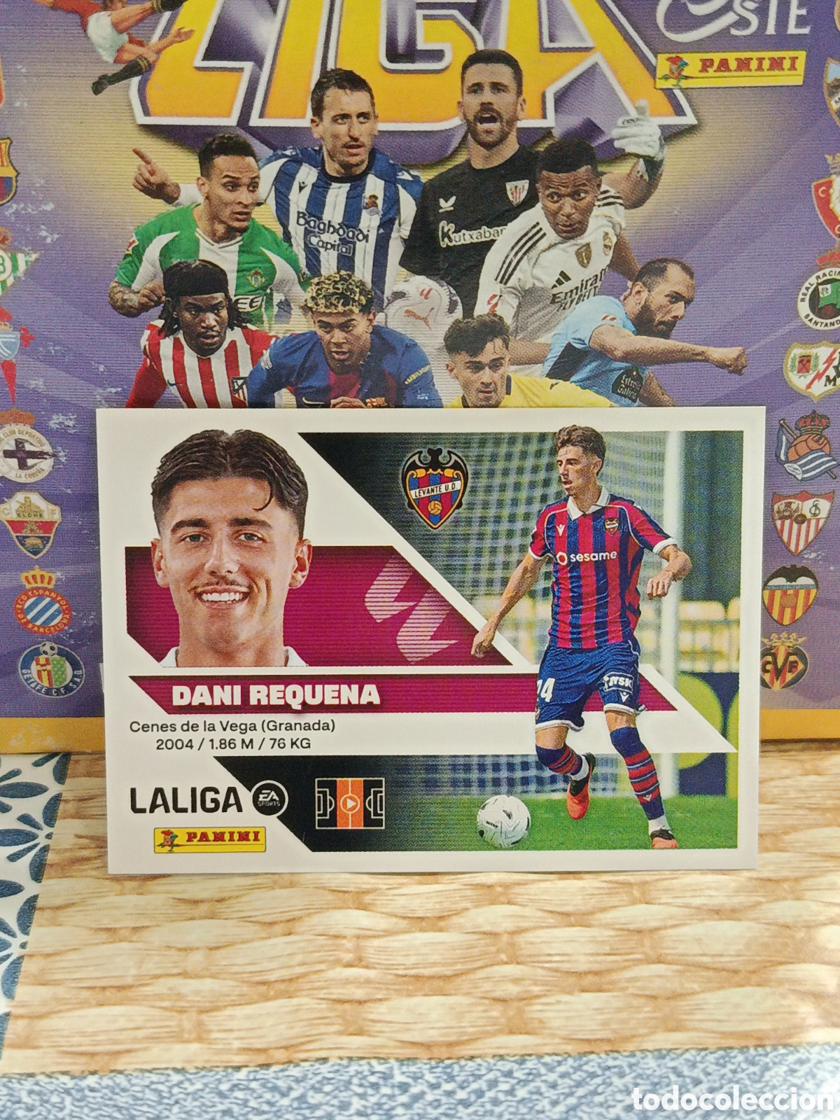 Coleccionismo cromos antiguos: DANI REQUENA LEVANTE N&ordm; 13 LIGA ESTE 26 27 2026 2027 PANINI